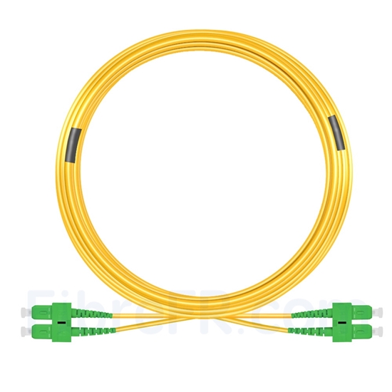 Image de 20m SC APC vers SC APC Duplex 3,0mm PVC (OFNR) 9/125 Jarretière Optique Monomode