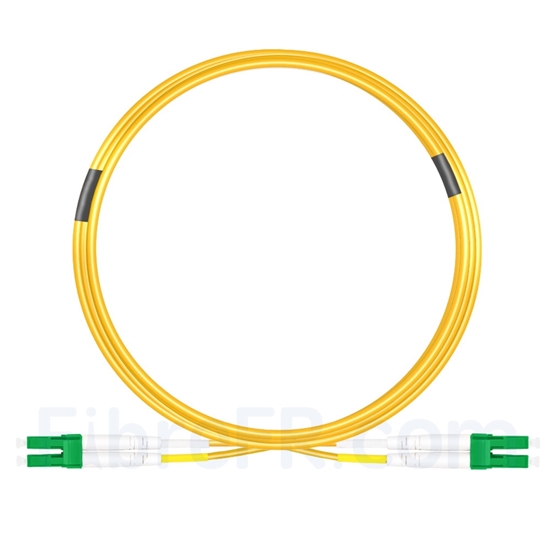 Image de 10m LC APC vers LC APC Duplex 3,0mm PVC (OFNR) 9/125 Jarretière Optique Monomode