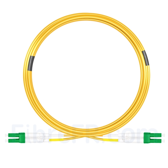Image de 15m LC APC vers LC APC Duplex 3,0mm PVC (OFNR) 9/125 Jarretière Optique Monomode
