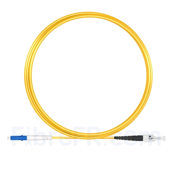 Image de 5m LC UPC vers ST UPC Simplex 2,0mm PVC (OFNR) OS2 Jarretière Optique Monomode