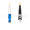 Image de 2m LC UPC vers ST UPC Simplex 2,0mm PVC (OFNR) OS2 Jarretière Optique Monomode