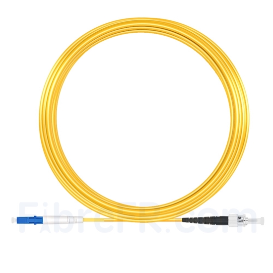 Image de 20m LC UPC vers ST UPC Simplex 2,0mm PVC (OFNR) OS2 Jarretière Optique Monomode