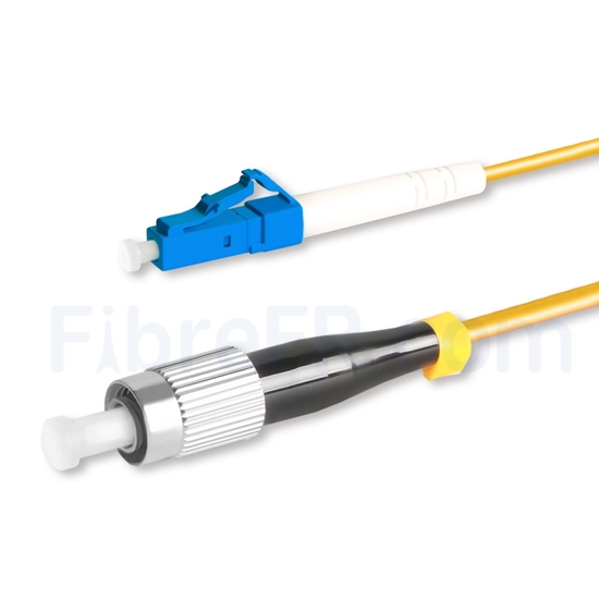 Image de 1m LC UPC vers FC UPC Simplex 2,0mm PVC (OFNR) OS2 Jarretière Optique Monomode