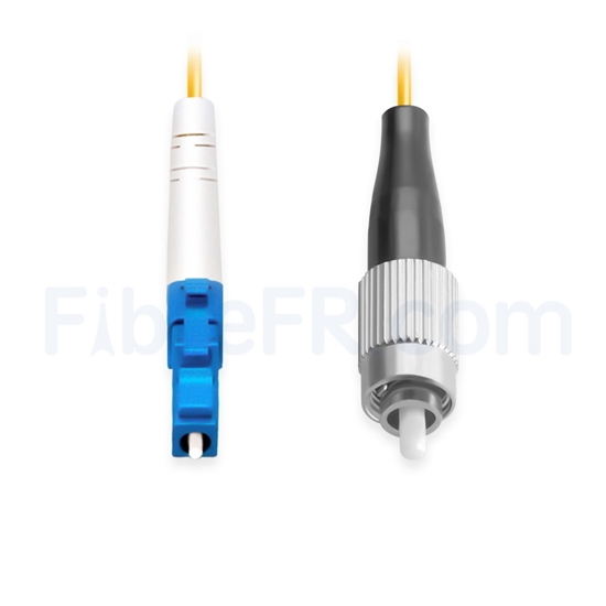 Image de 1m LC UPC vers FC UPC Simplex 2,0mm PVC (OFNR) OS2 Jarretière Optique Monomode