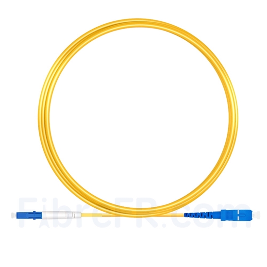 Image de 5m LC UPC vers SC UPC Simplex 2,0mm LSZH OS2 Jarretière Optique Monomode