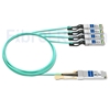 Image de 7m Brocade 100G-Q28-S28-AOC-0701 Compatible Câble Optique Actif Breakout QSFP28 100G vers 4 x SFP28