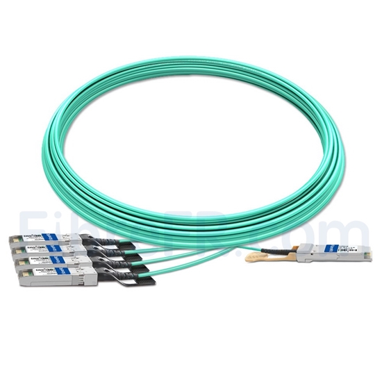 Image de 20m Avago AFBR-7IER20Z Compatible Câble Optique Actif Breakout QSFP+ 40G vers 4 x SFP+