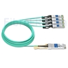 Image de 30m Brocade 40G-QSFP-4SFP-AOC-3001 Compatible Câble Optique Actif Breakout QSFP+ 40G vers 4 x SFP+