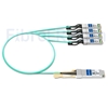Image de 1m Dell CBL-QSFP-4X10G-AOC1M Compatible Câble Optique Actif Breakout QSFP+ 40G vers 4 x SFP+