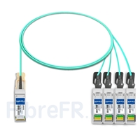 2m Dell CBL-QSFP-4X10G-AOC2M Compatible Câble Optique Actif Breakout QSFP+ 40G vers 4 x SFP+