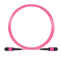 Image de 5m Senko MPO Femelle 12 Fibres OM4 (OM3) 50/125 Câble Trunk Multimode, Type B, Élite, LSZH, Magenta