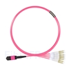 Image de 3m Senko MPO Femelle vers 4 LC UPC Duplex 8 Fibres OM4 (OM3) 50/125 Câble Breakout Multimode, Type B, Élite, LSZH, Magenta