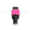 Image de 2m Senko MPO Femelle vers 4 LC UPC Duplex 8 Fibres OM4 (OM3) 50/125 Câble Breakout Multimode, Type B, Élite, LSZH, Magenta