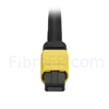 Image de 3m MTP-MTP Câble Femelle 12 Fibres OS2 9/125 Monomode, Type B, Élite, Plénum (OFNP), Jaune