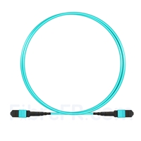 1m MTP-MTP Câble Femelle 12 Fibres OM3 50/125 Multimode, Type A, Élite, Plénum (OFNP), Aqua