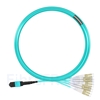 Image de 10m MTP Femelle vers 6 LC UPC Duplex 12 Fibres OM3 50/125 Câble Breakout Multimode, Type A, Élite, LSZH, Aqua