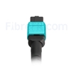 Image de 1m MTP Femelle vers 6 LC UPC Duplex 12 Fibres OM3 50/125 Câble Breakout Multimode, Type A, Élite, LSZH, Aqua