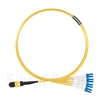 Image de 3m MTP Femelle vers 4 LC UPC Duplex 8 Fibres OS2 9/125 Câble Breakout Monomode, Type B, Élite, Plénum (OFNP), Jaune