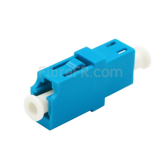 Image de Adaptateur à Fibre Optique/Manchon d'Accouplement Plastique LC/UPC vers LC/UPC 10G OM3 Simplex Multimode sans Bride, Aqua