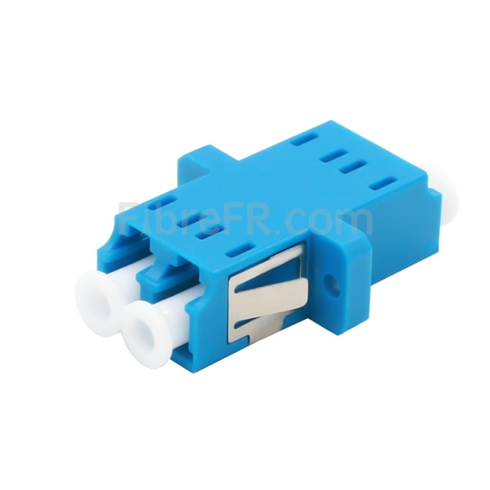 Image de Adaptateur à Fibre Optique/Manchon d'Accouplement Plastique LC/UPC vers LC/UPC, Type SC 10G Multimode OM3 Duplex avec Bride, Aqua