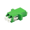 Image de Adaptateur à Fibre Optique/Manchon d'Accouplement Plastique LC/APC vers LC/APC Duplex Monomode avec Bride