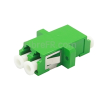 Image de Adaptateur à Fibre Optique/Manchon d'Accouplement Plastique LC/APC vers LC/APC Duplex Monomode avec Bride