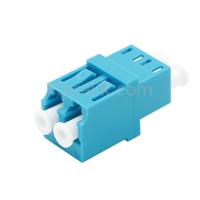 Image de Adaptateur à Fibre Optique/Manchon d'Accouplement LC/UPC vers LC/UPC Multimode OM3/OM4 Duplex avec Bride