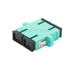 Image de Adaptateur à Fibre Optique/Manchon d'Accouplement Plastique SC/UPC vers SC/UPC 10G Multimode OM3 Duplex avec Bride, Aqua
