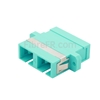 Image de Adaptateur à Fibre Optique/Manchon d'Accouplement Plastique SC/UPC vers SC/UPC 10G Multimode OM3 Duplex avec Bride, Aqua