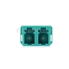 Image de Adaptateur à Fibre Optique/Manchon d'Accouplement Plastique LC/UPC vers LC/UPC, Type SC 10G Multimode OM3 Duplex avec Bride, Aqua