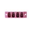 Image de Adaptateur à Fibre Optique/Manchon d'Accouplement Plastique LC/UPC vers LC/UPC 10G Quad Multimode OM4 avec Bride, Violet