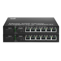 6x10/100Base-T RJ45 vers 1x100Base-X SFP Rainure SC non géré Gigabit Ethernet Media Converter, Simplex, 1310nm/1550nm, 20km