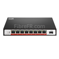 8 x 10/100Base-T RJ45 ~ 1x switch/commutateur POE non géré SFP 100Base-X