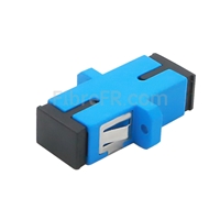 Image de Adaptateur à Fibre Optique/Manchon d'Accouplement Plastique SC/UPC vers SC/UPC Simplex Monomode avec Bride