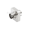 Image de Adaptateur à Fibre Optique/Manchon d'Accouplement Métallique FC/UPC vers FC/UPC, Type Carré Monobloc Solide, Simplex Monomode/Multimode avec Bride