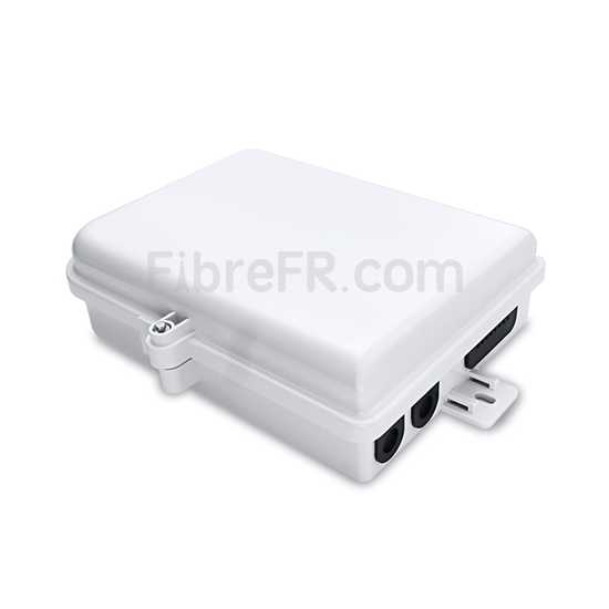 Logilink Boîte De Terminaison Optique FTTH 4X SC/APC Avec Câble 40m - STOA Prémontée Pour Appartement Beige