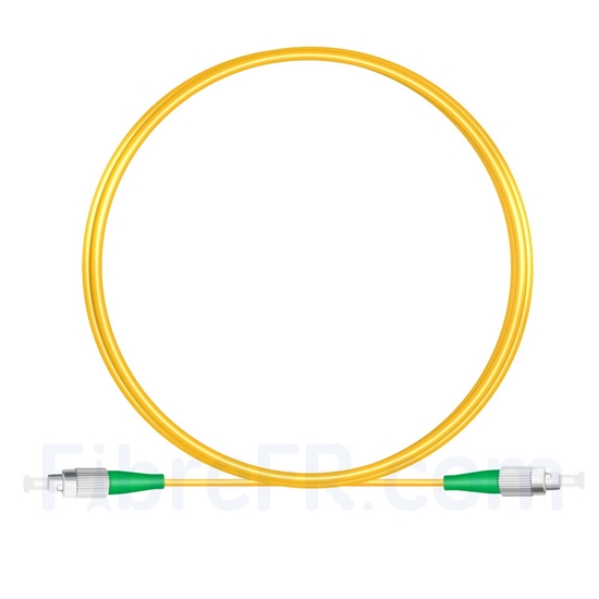 Image de 3M（10ft）1550nm FC APC Simplex Axe Lent PVC-3.0mm Monomode (OFNR) 3,0 mm Polarisation Maintenant le Câble de Raccordement à Fibre Optique