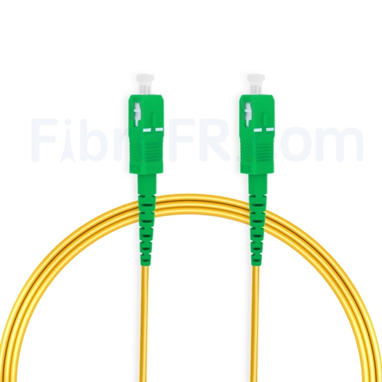 Image de 5M（16ft）1550nm SC APC Simplex Axe Lent PVC-3.0mm Monomode (OFNR) 3,0 mm Polarisation Maintenant le Câble de Raccordement à Fibre Optique