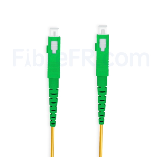 Image de 5M（16ft）1550nm SC APC Simplex Axe Lent PVC-3.0mm Monomode (OFNR) 3,0 mm Polarisation Maintenant le Câble de Raccordement à Fibre Optique