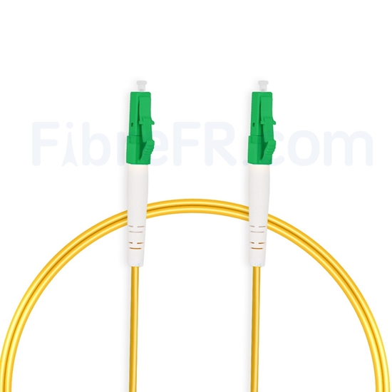 Image de 2M（7ft））1550nm LC APC Simplex Axe Lent PVC-3.0mm Monomode (OFNR) 3,0 mm Polarisation Maintenant le Câble de Raccordement à Fibre Optique