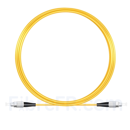 Image de 10M（33ft）1550nm FC UPC Simplex Axe Lent PVC-3.0mm Monomode (OFNR) 3,0 mm Polarisation Maintenant le Câble de Raccordement à Fibre Optique