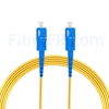 Image de 15M（49ft）1550nm SC UPC Simplex Axe Lent PVC-3.0mm Monomode (OFNR) 3,0 mm Polarisation Maintenant le Câble de Raccordement à Fibre Optique