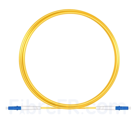 Image de 5M（16ft）1550nm LC UPC Simplex Axe Lent PVC-3.0mm Monomode (OFNR) 3,0 mm Polarisation Maintenant le Câble de Raccordement à Fibre Optique