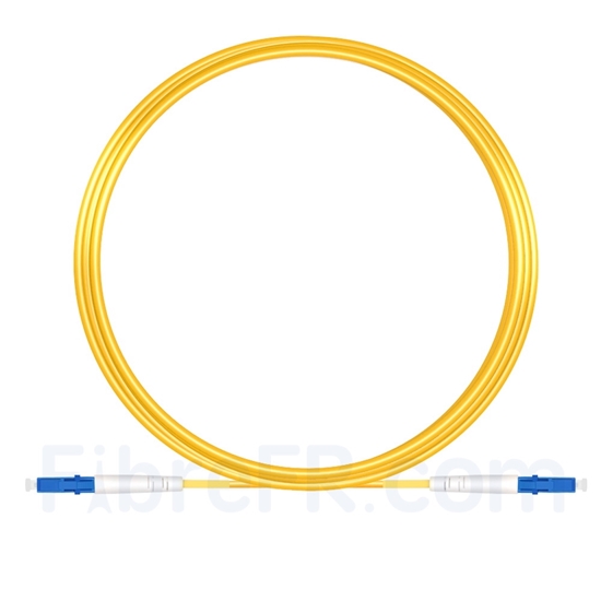Image de 10M（33ft）1550nm LC UPC Simplex Axe Lent PVC-3.0mm Monomode (OFNR) 3,0 mm Polarisation Maintenant le Câble de Raccordement à Fibre Optique