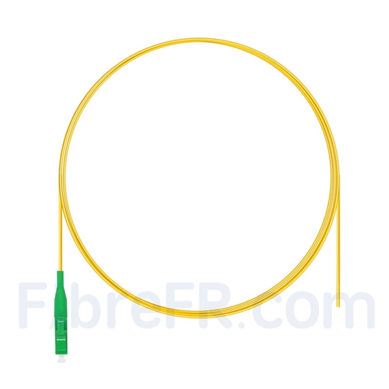 Image de 1m Pigtail à Fibre Optique LC APC Simplex OS2 Monomode PVC (OFNR) 0,9mm