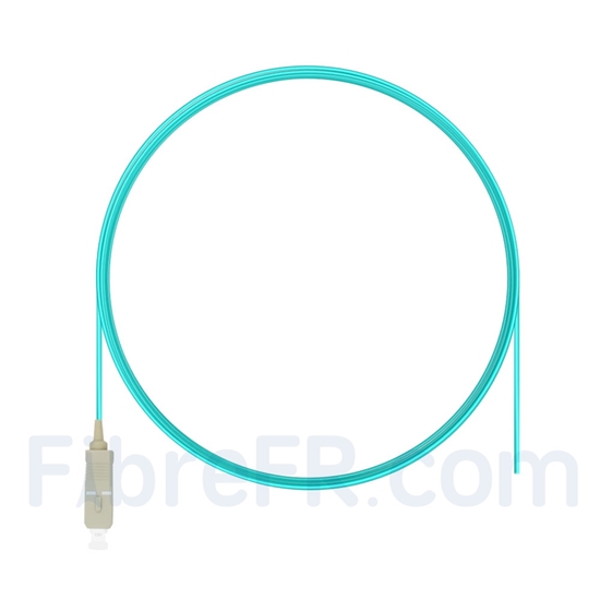 Image de 2m Pigtail à Fibre Optique SC UPC Simplex OM3 Multimode LSZH 0,9mm