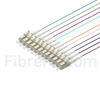 Image de 1,5m Pigtail à Fibre Optique LC UPC 12 Fibres OM4 Multimode Faisceau PVC (OFNR) 0,9mm