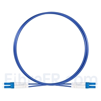 Image de 2m Câble Armé Acier LC UPC vers LC UPC Duplex OS2 Monomode PVC (OFNR) 3,0mm