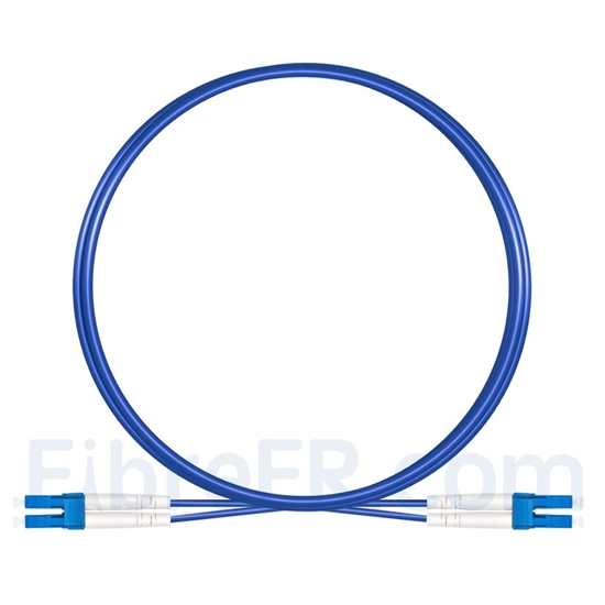 Image de 3m Câble Armé Acier LC UPC vers LC UPC Duplex OS2 Monomode PVC (OFNR) 3,0mm
