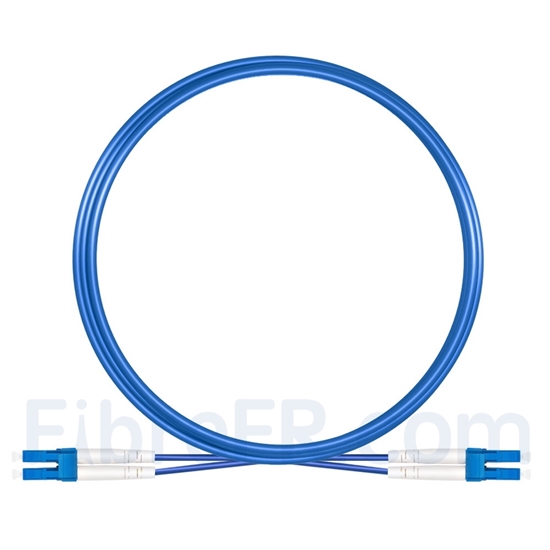 Image de 5m Câble Armé Acier LC UPC vers LC UPC Duplex OS2 Monomode PVC (OFNR) 3,0mm